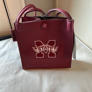 NWT Alan Stuart New York Mississippi State Mini Tote Bag - Maroon